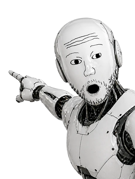 Reaction character illustration right